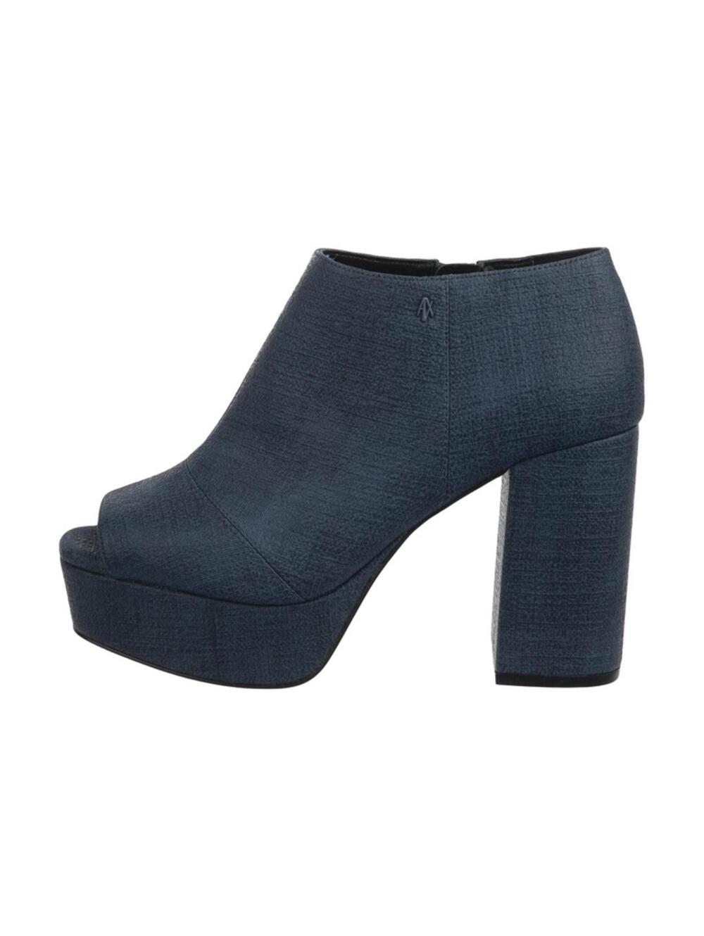NEW Armani Exchange Platform Peep Toe Chunky Heels